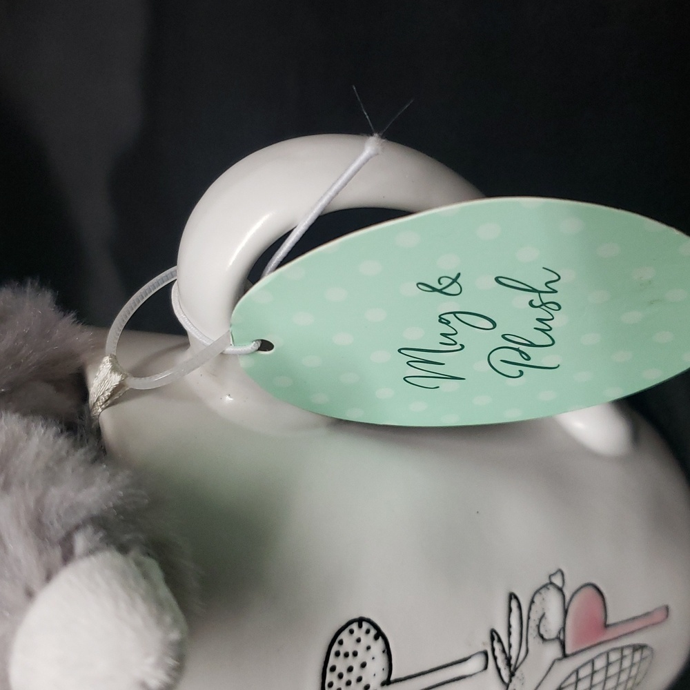 Prima Design NWT "Hip Hop" Ceramic Mug with Plush Bunny - Picture 7 of 7